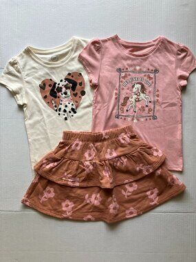 6 Girl Wonder Nation T-Shirts & Skort Bundle